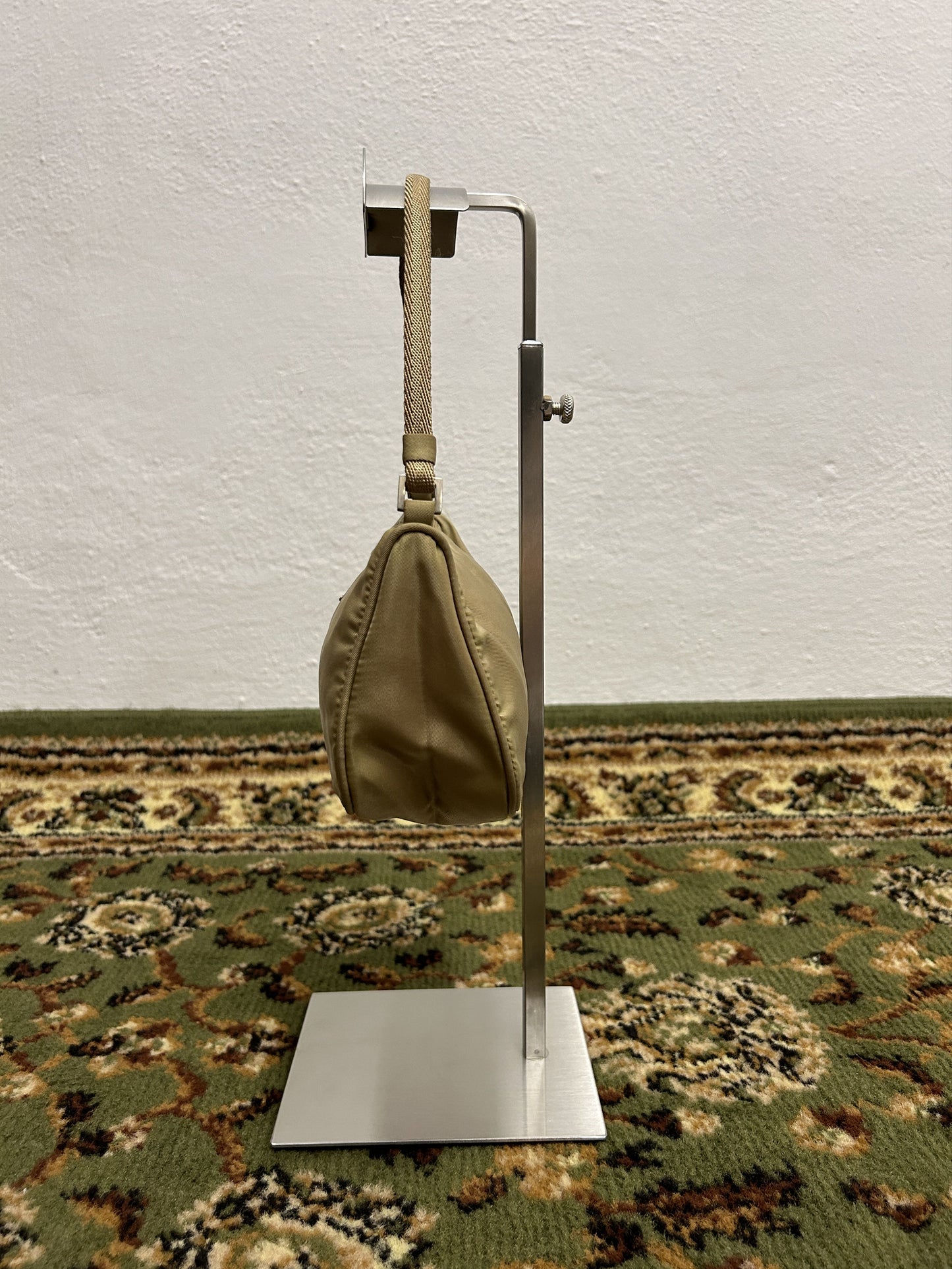 Archive Prada nylon triangle logo mini handbag