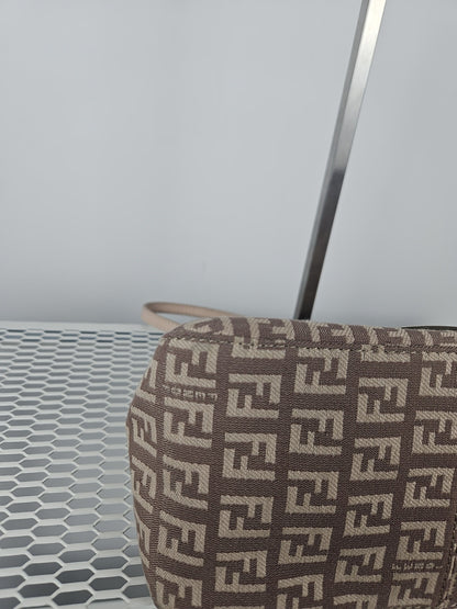 Fendi zucca monogram canvas mini baguette