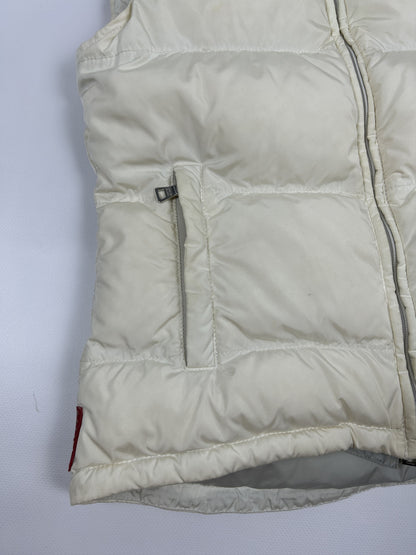 Vintage y2k archive Prada sport red tab hooded puffer vest