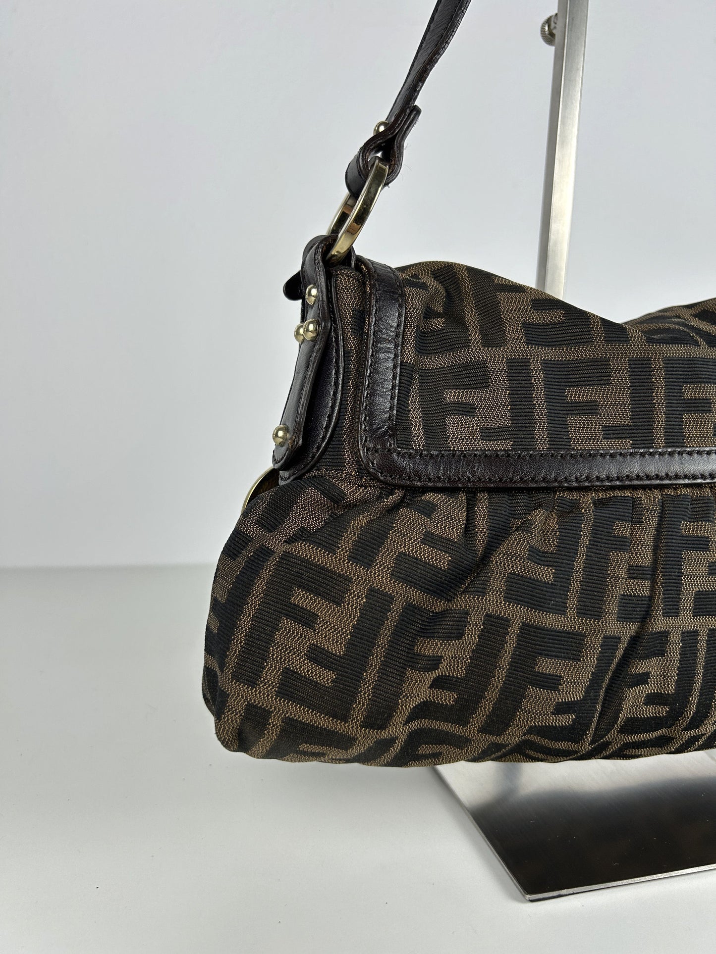 Fendi zucca monogram canvas chef bag baguette