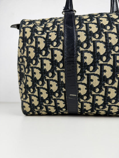 Vintage 80s Dior trotter oblique monogram mini Boston bag