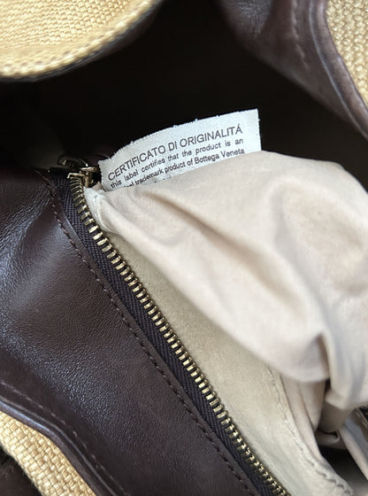 Bottega Veneta intrecciato leather hobo handbag in brown