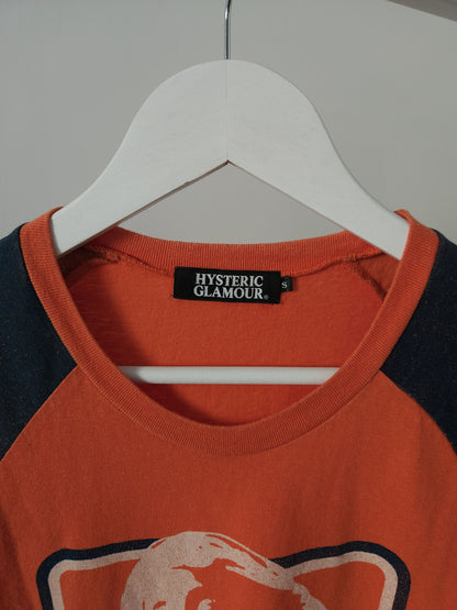 Hysteric glamour raglan ¾ sleeve girl tee