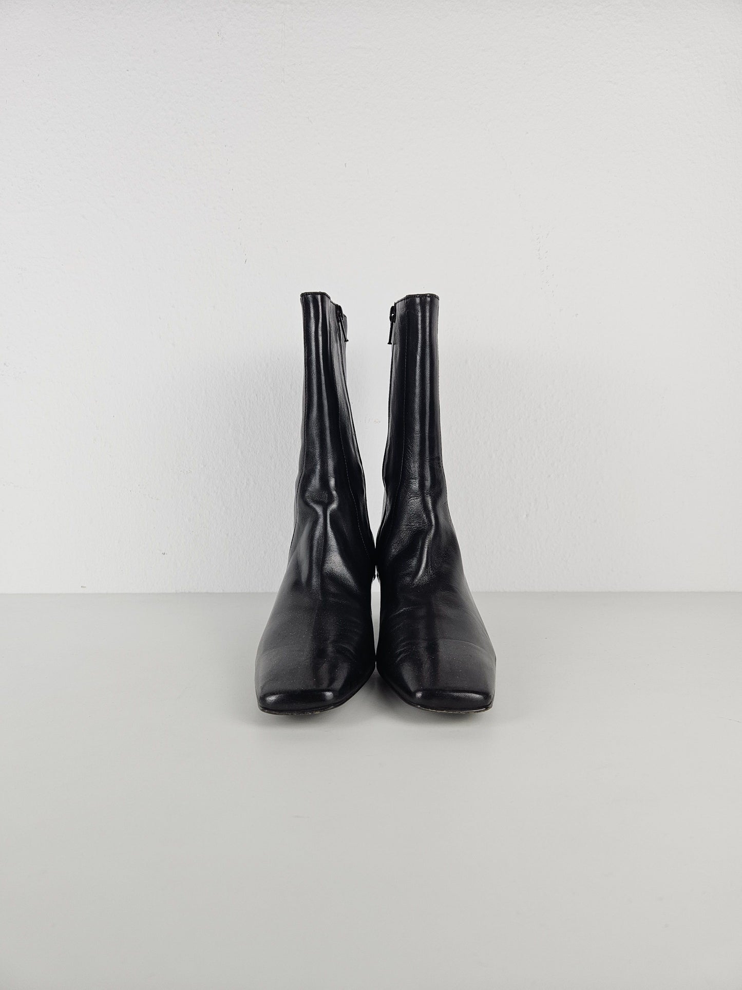 Cole Haan square toe side zip ankle boots
