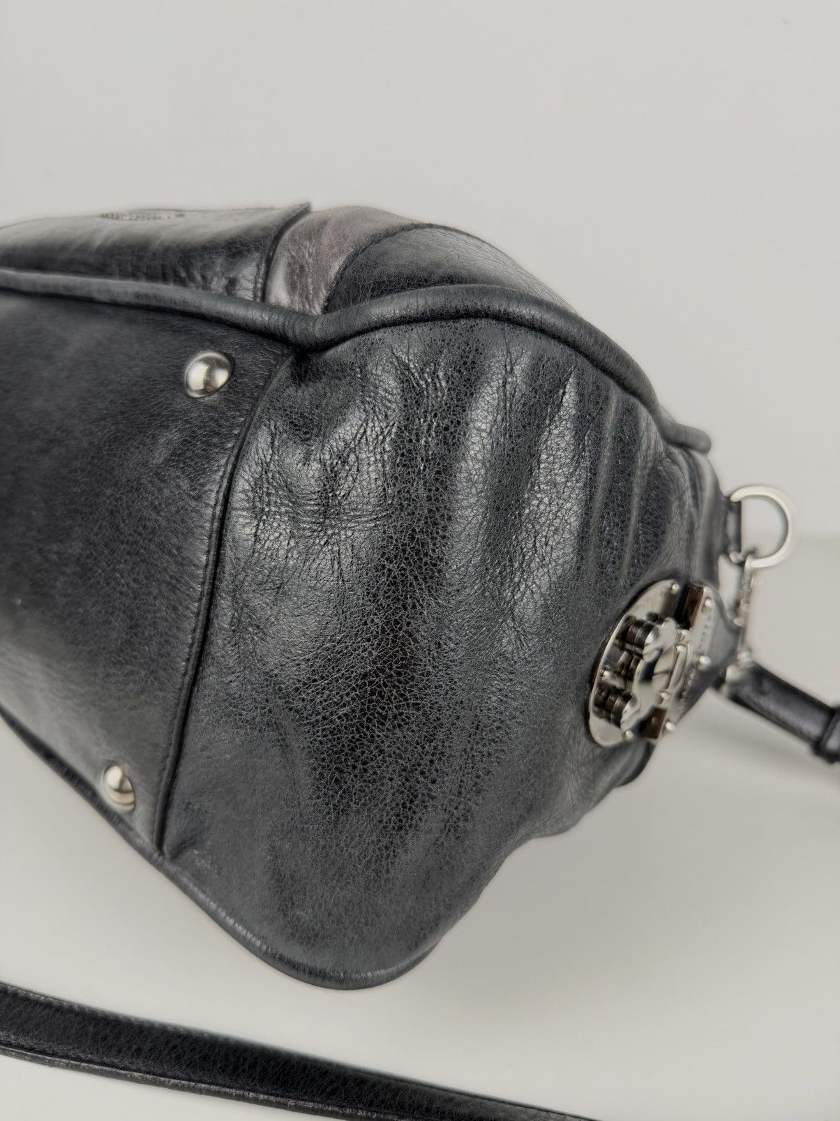 Miu Miu leather bowling bag
