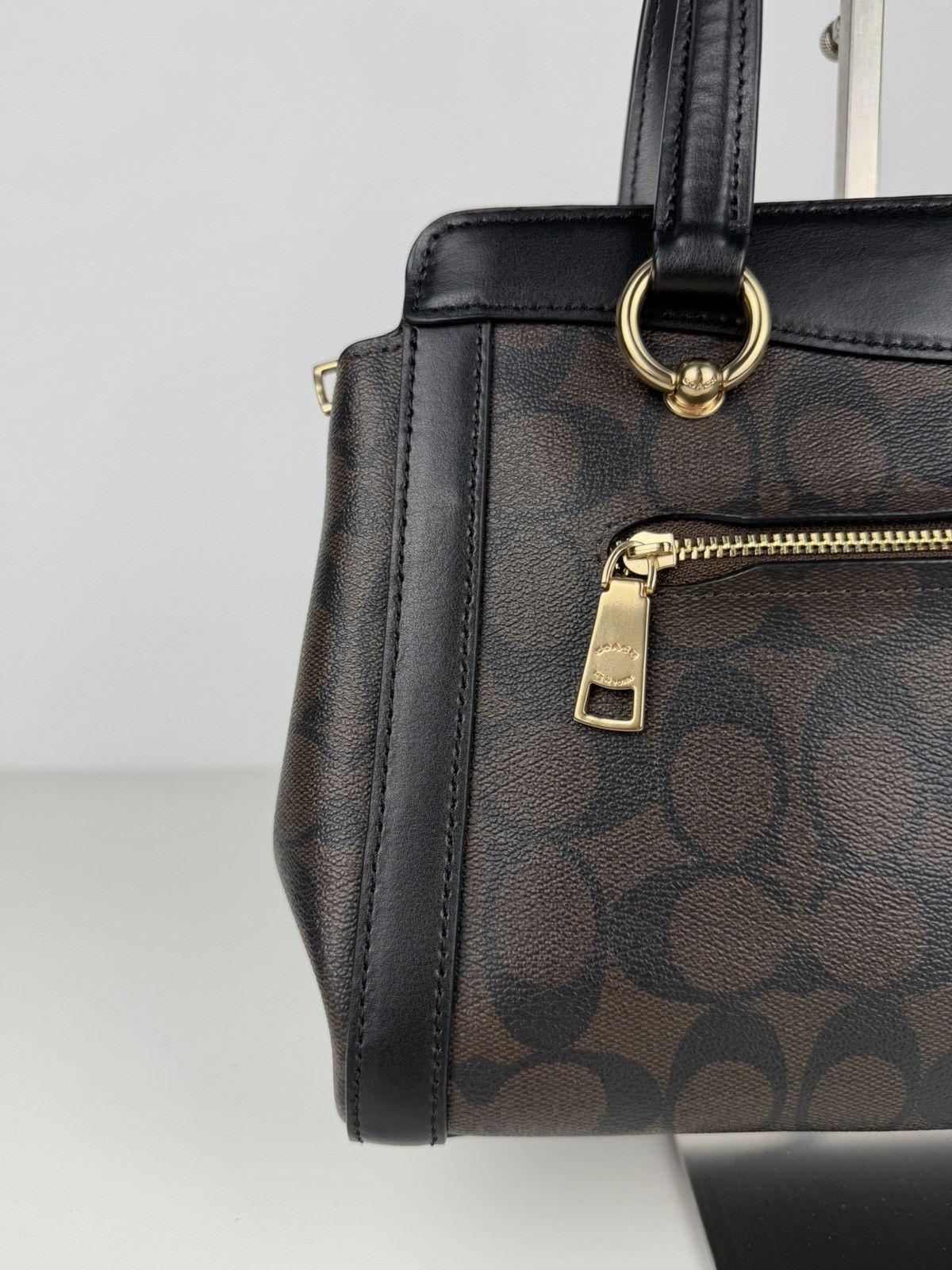 Coach kailey carryall signature monogram tote bag