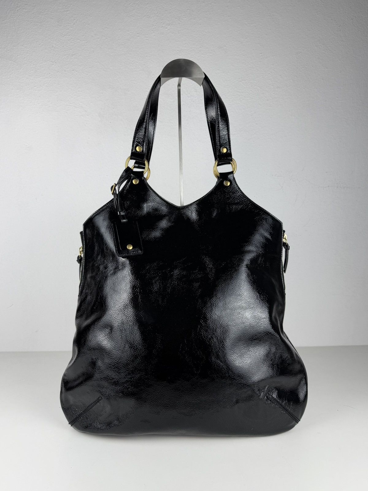 AW2007 Yves Saint Laurent Rive Gauche sac metropolis patent leather tote bag