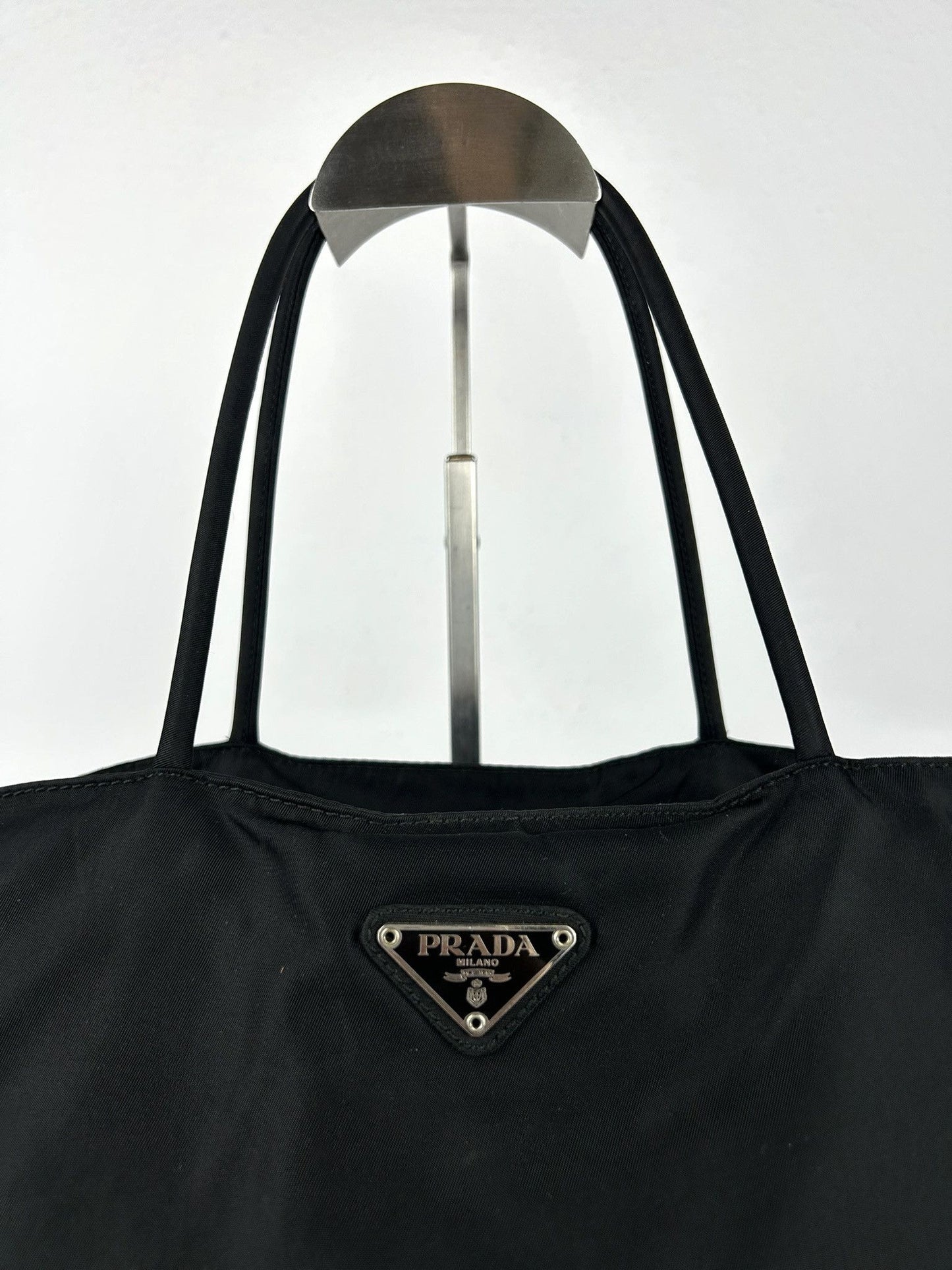 Vintage y2k prada tessuto city nylon triangle logo handbag