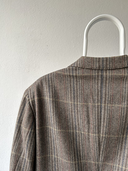 Vintage handmade checkered cashmere blazer