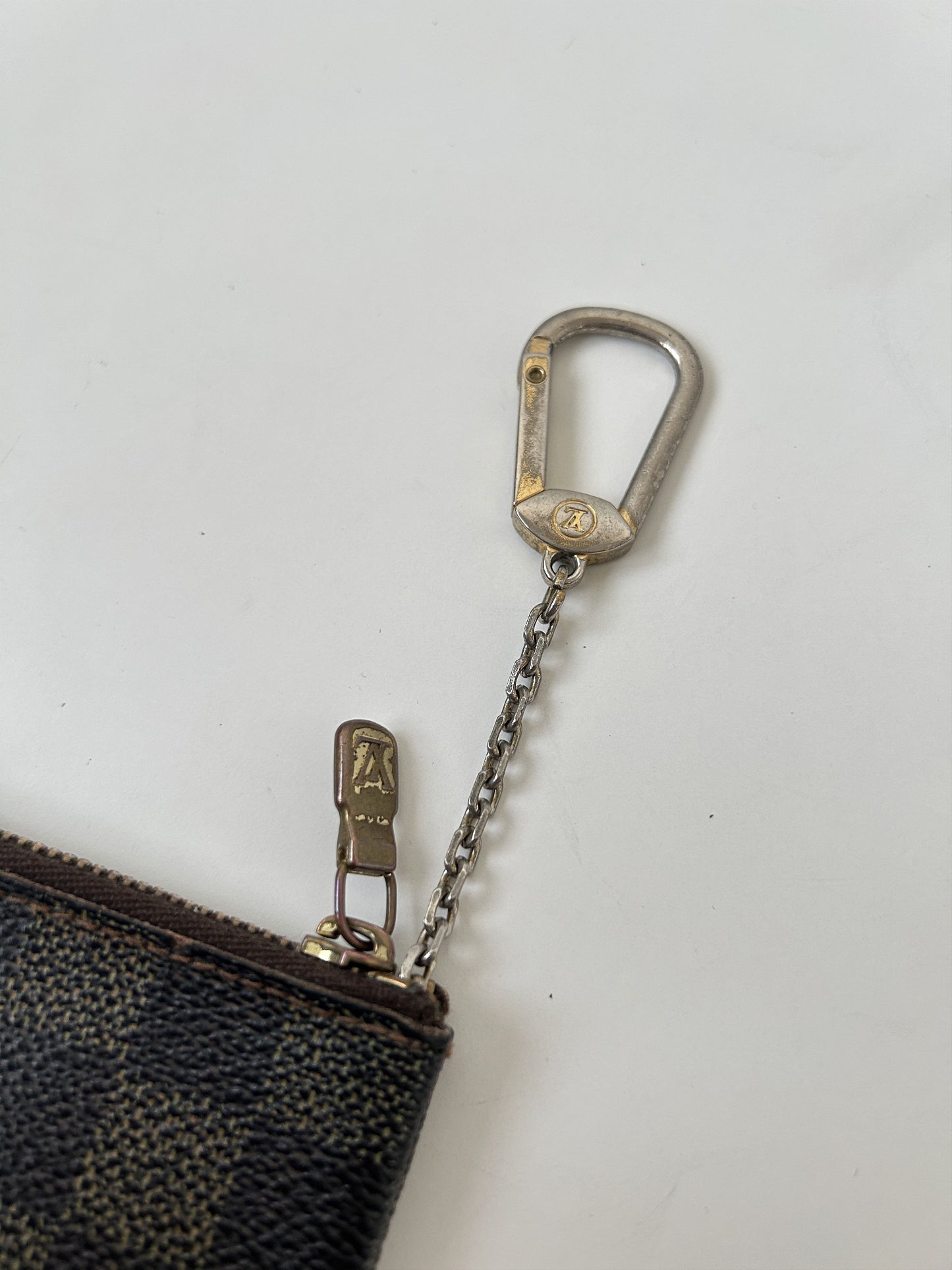 Louis Vuitton damier ebene pochette cle coin/ key pouch