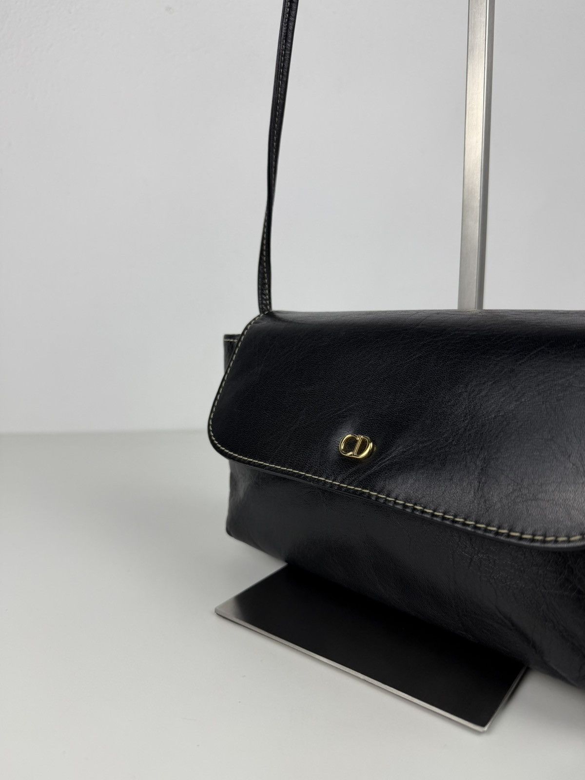 Vintage 80s Christian Dior leather shoulder/ crossbody bag
