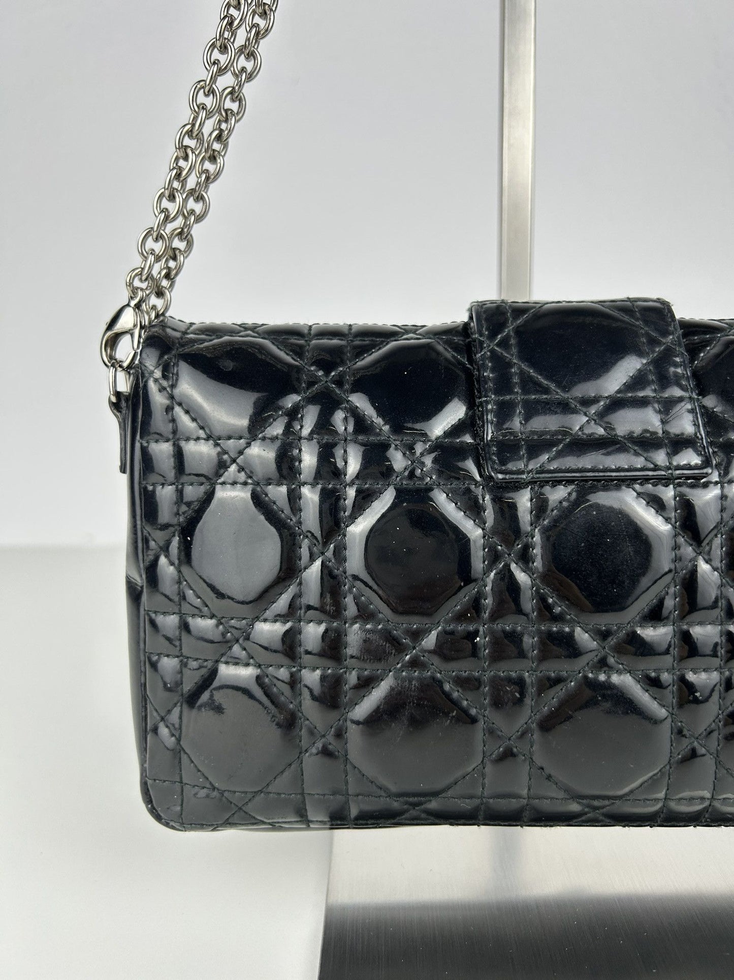 Miss Dior Promenade cannage patent leather handbag woc