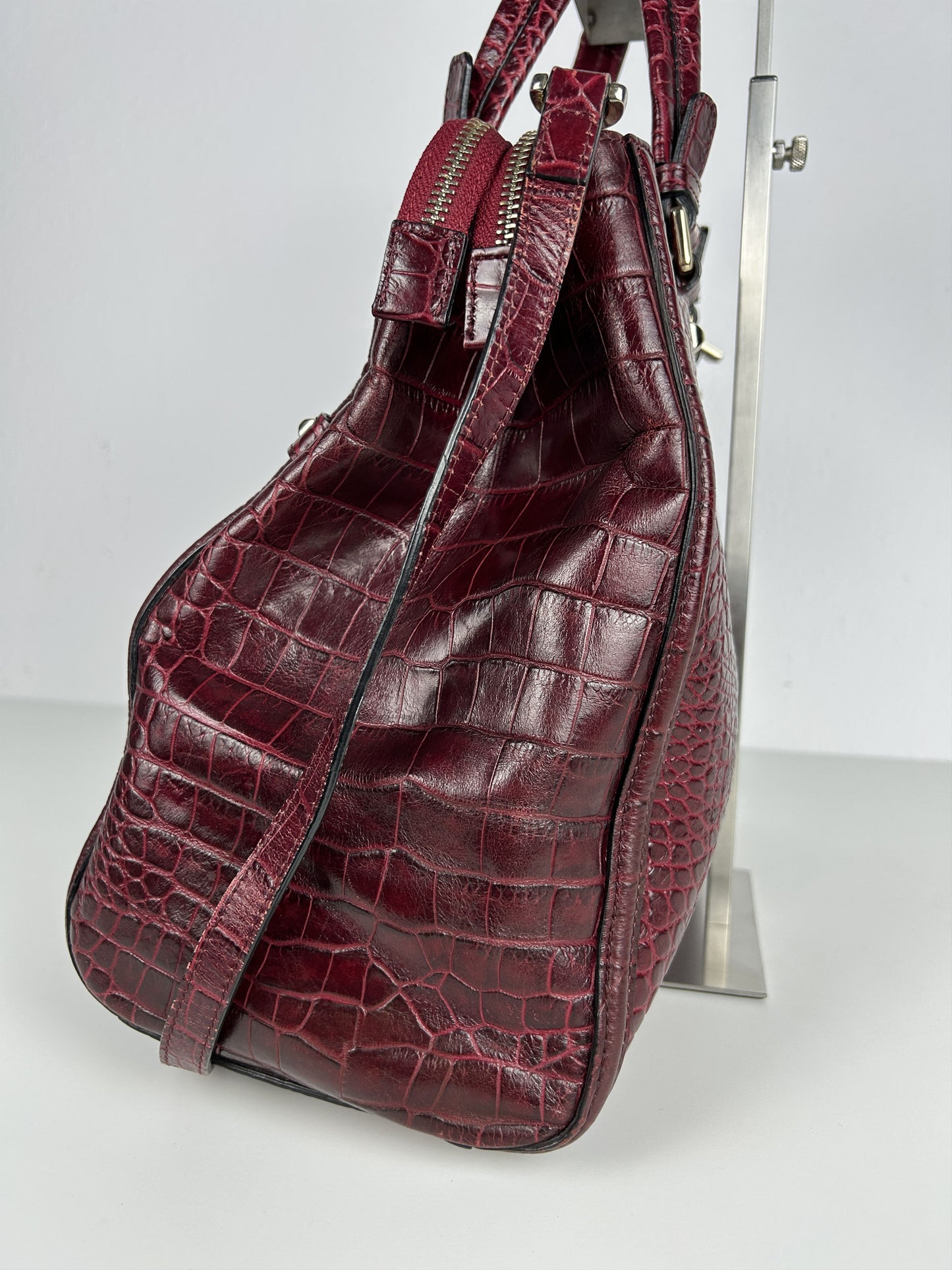 Vintage Y2k Cavalli class embossed leather handbag