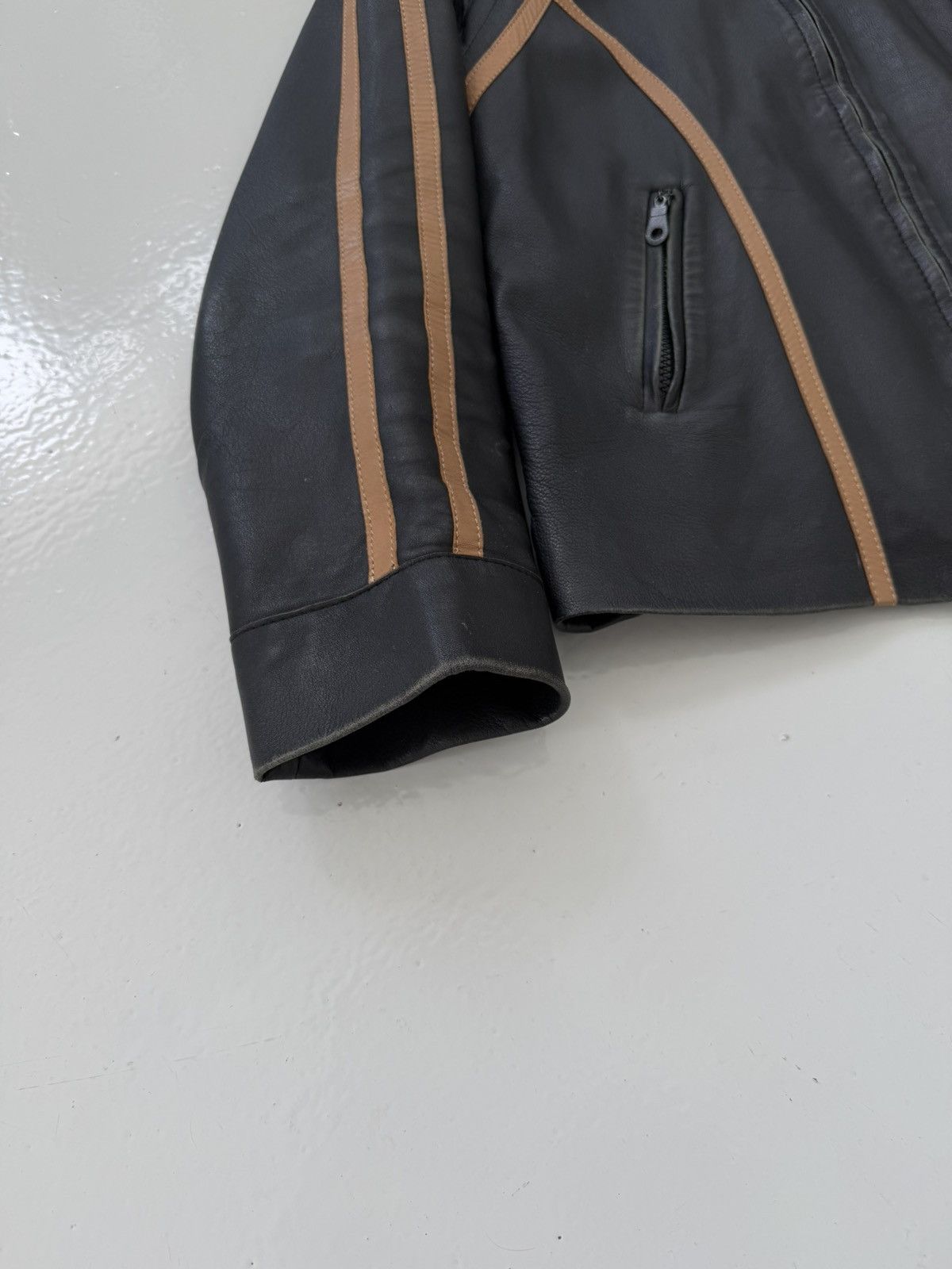 Vintage biker leather jacket