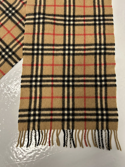 Vintage Burberry nova check cashmere scarf