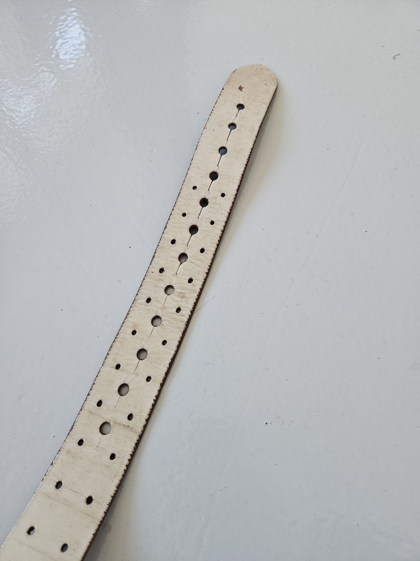 Archive y2k Maison Martin Margiela artisanal handpainted leather belt
