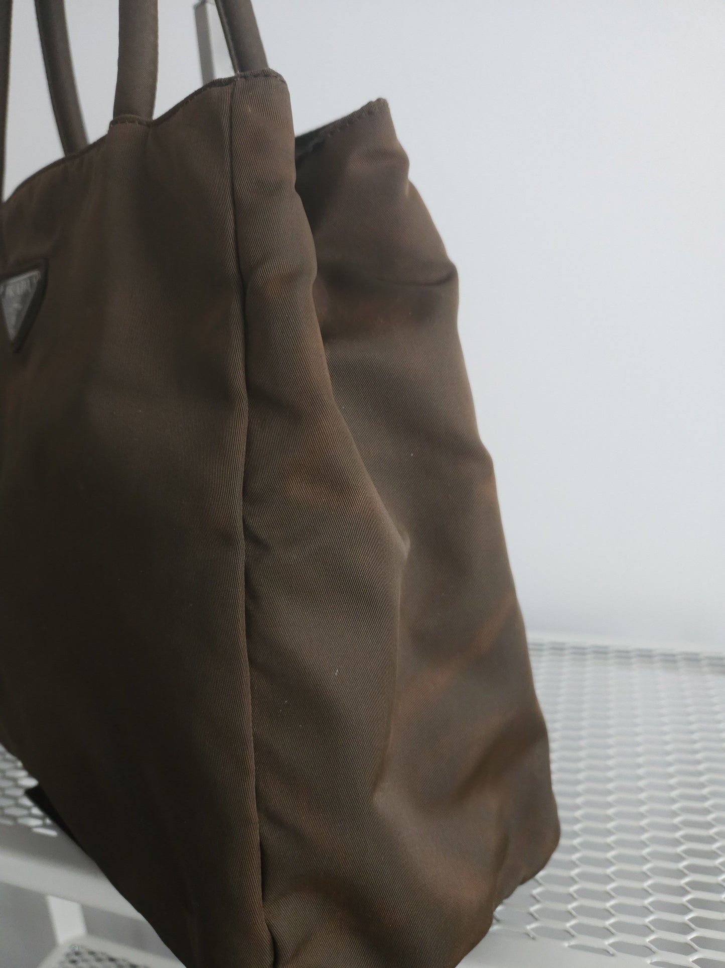 Vintage y2k prada tessuto city nylon triangle logo handbag