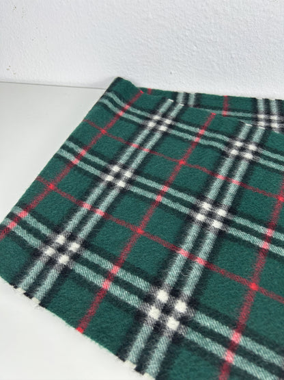 Vintage Burberry green nova check cashmere scarf