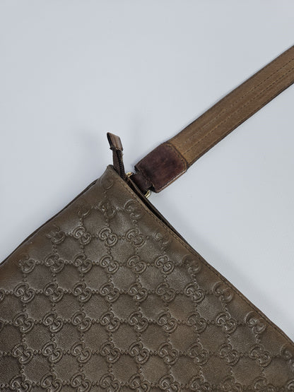 Gucci guccissima gg calf leather shoulder crossbody bag