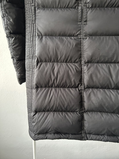 Burberry long hooded puffer coat