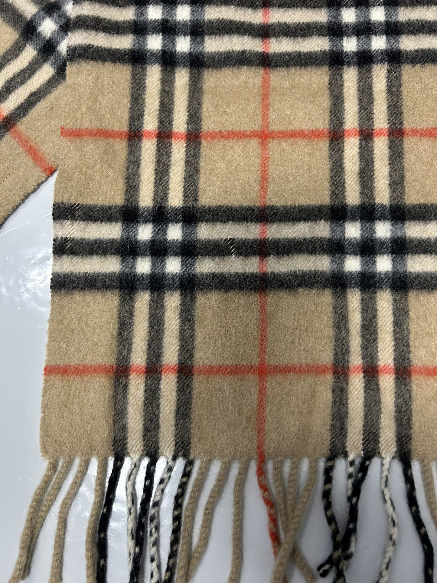 Vintage Burberry nova check cashmere scarf