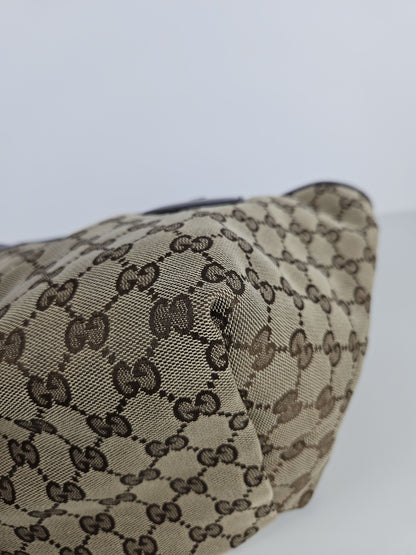 Gucci abbey gg monogram tote bag