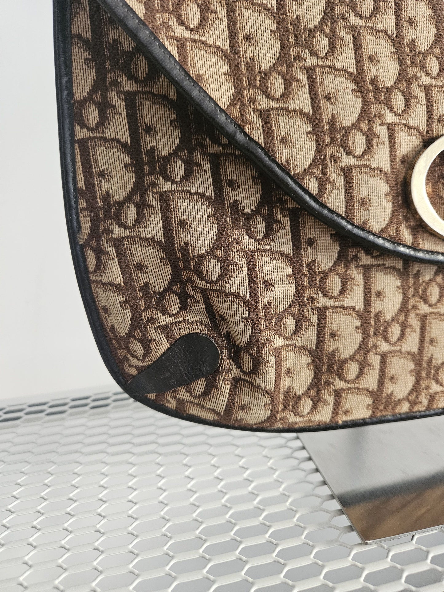 Vintage 80s Dior trotter chain flap shoulder/ crossbody bag