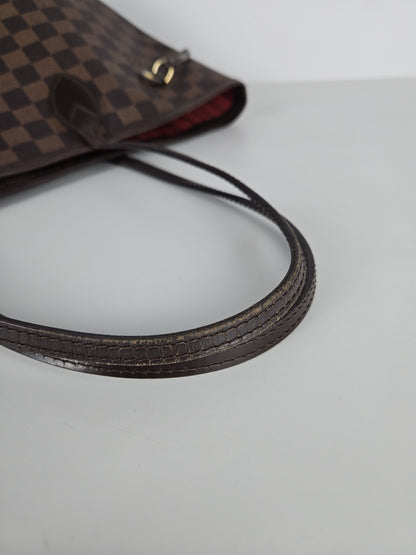 Louis Vuitton damier ebene neverfull mm tote bag