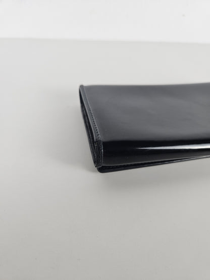 Vivienne Westwood orb black patent leather wallet