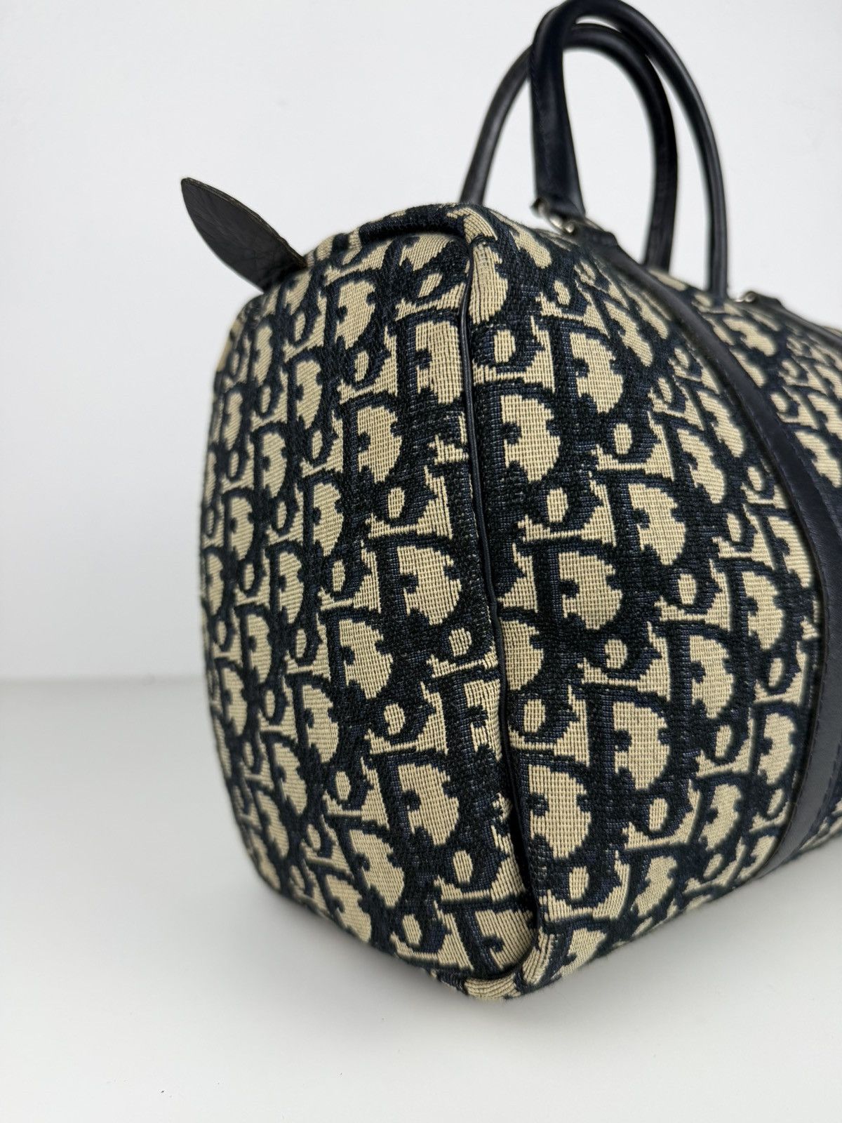 Vintage 80s Dior trotter oblique monogram mini Boston bag