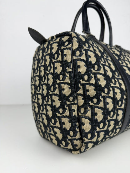 Vintage 80s Dior trotter oblique monogram mini Boston bag