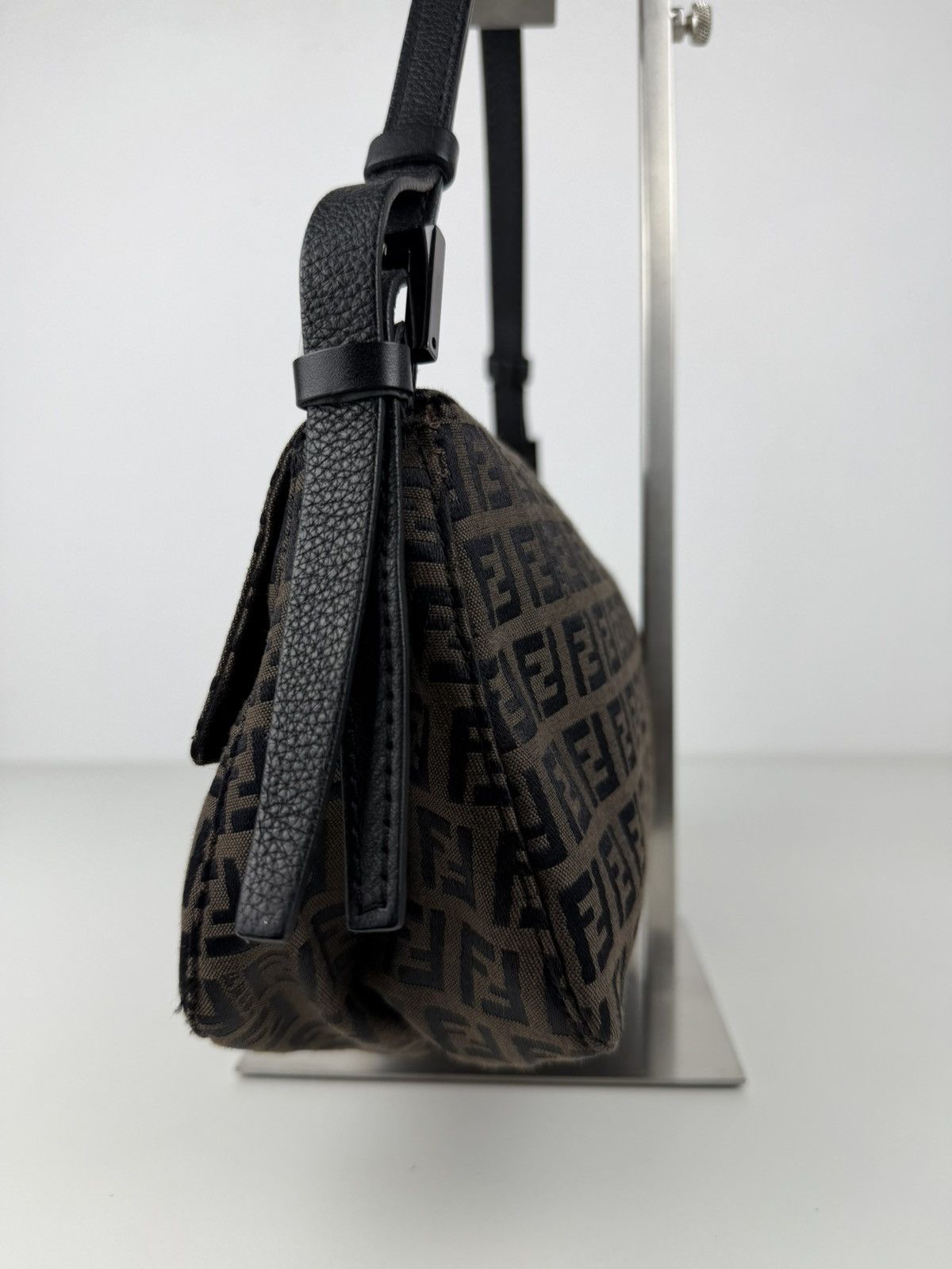 Fendi zucchino monogram canvas baguette