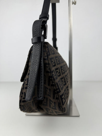 Fendi zucchino monogram canvas baguette