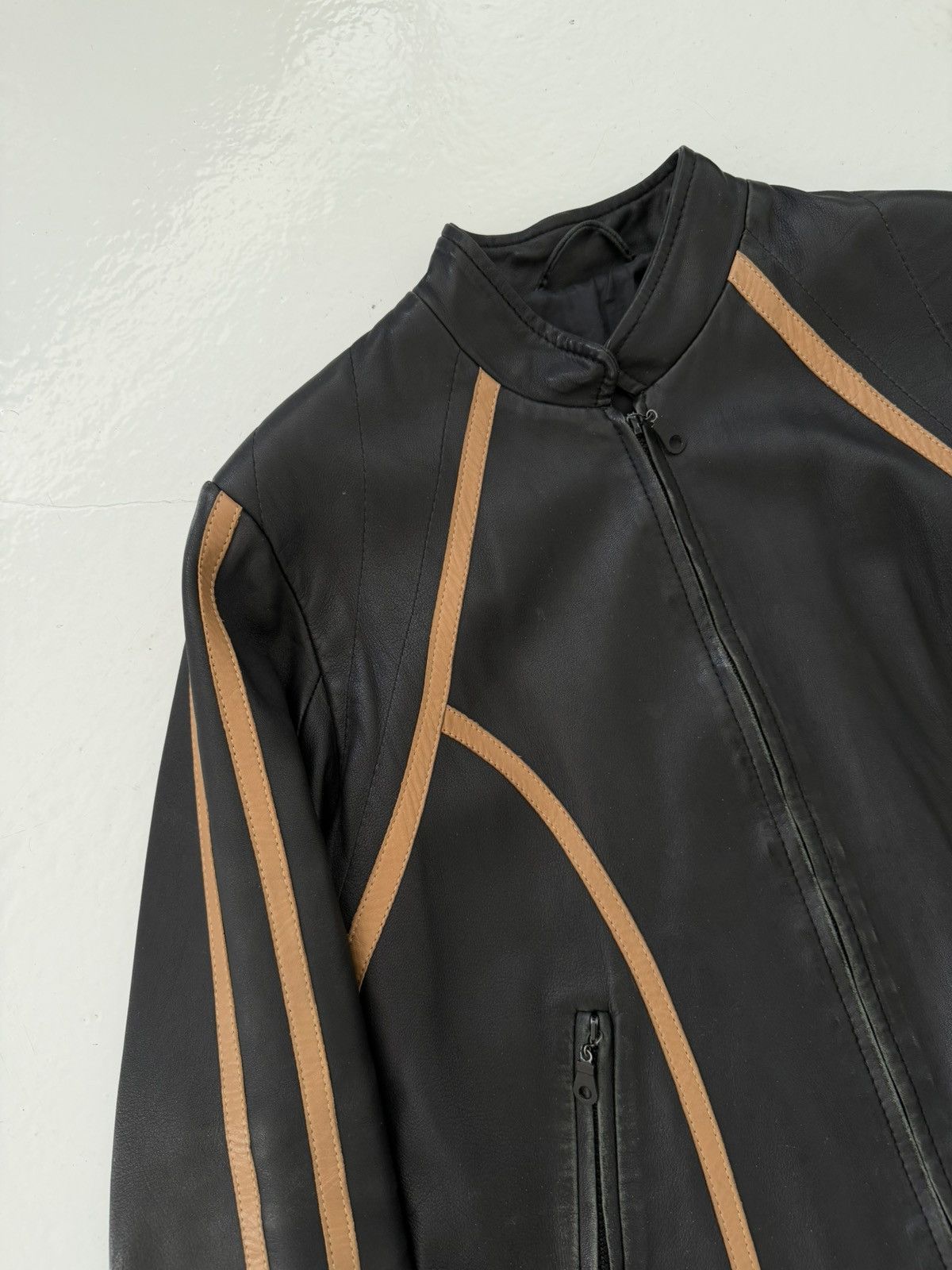 Vintage biker leather jacket