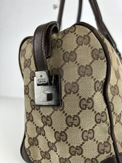 Gucci GG monogram canvas mini bowling bag