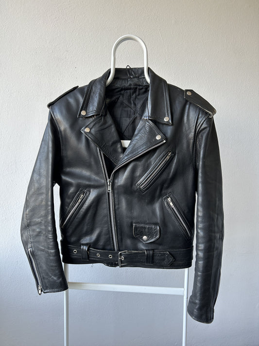Vintage ramones biker leather jacket