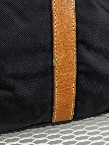 Archive miu miu nylon leather tote bag with cargo pockets