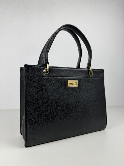 Vintage Chanel caviar 2.55 executive tote mini size