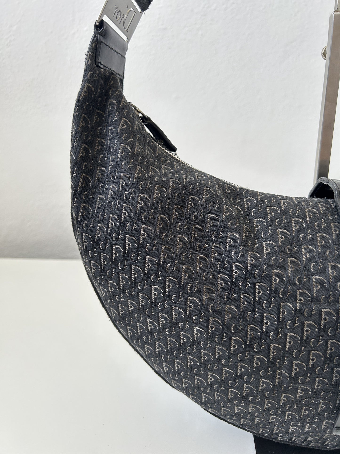 Y2k Dior street chic half moon hobo handbag