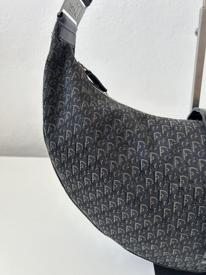 Y2k Dior street chic half moon hobo handbag