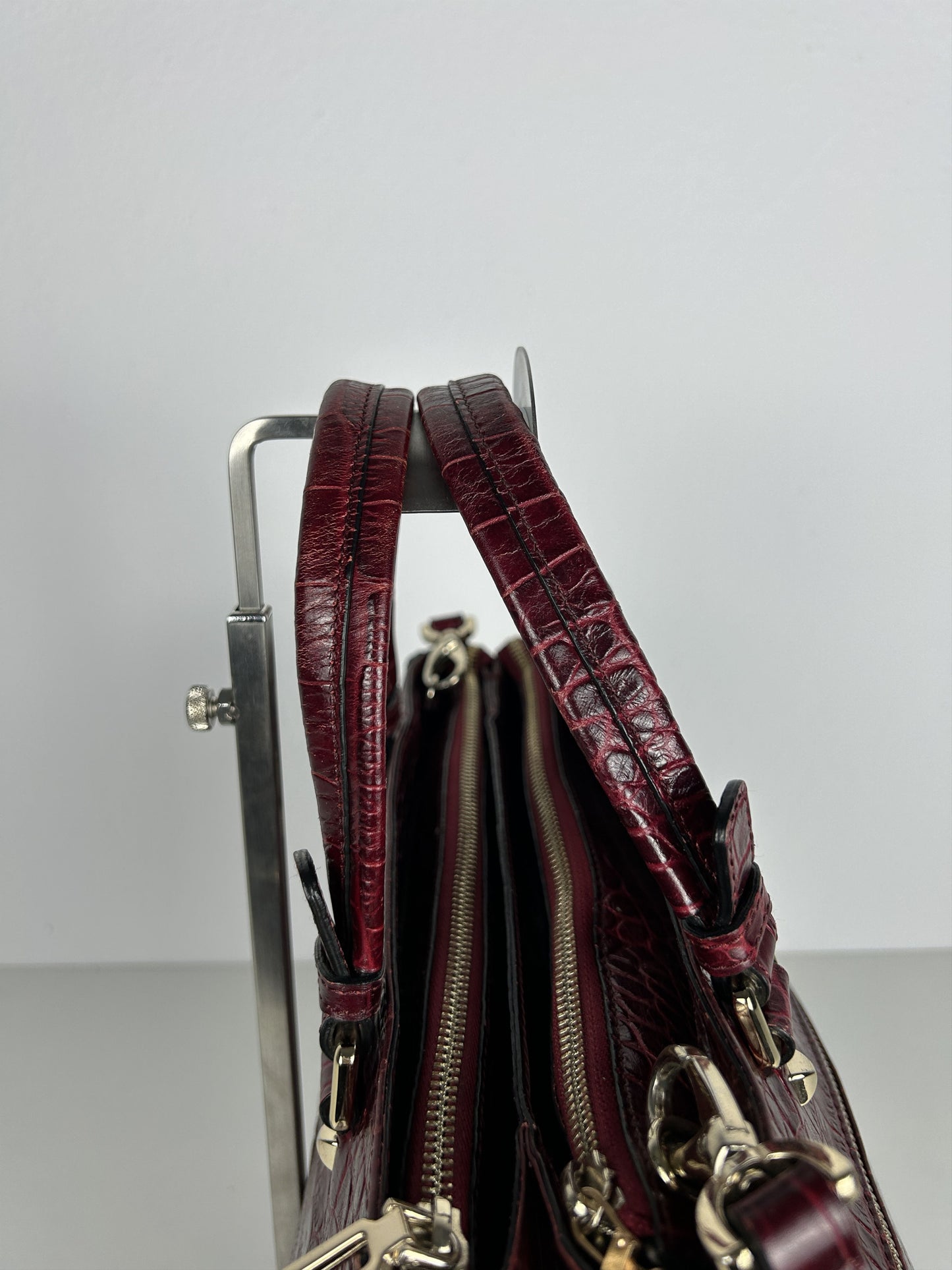 Vintage Y2k Cavalli class embossed leather handbag