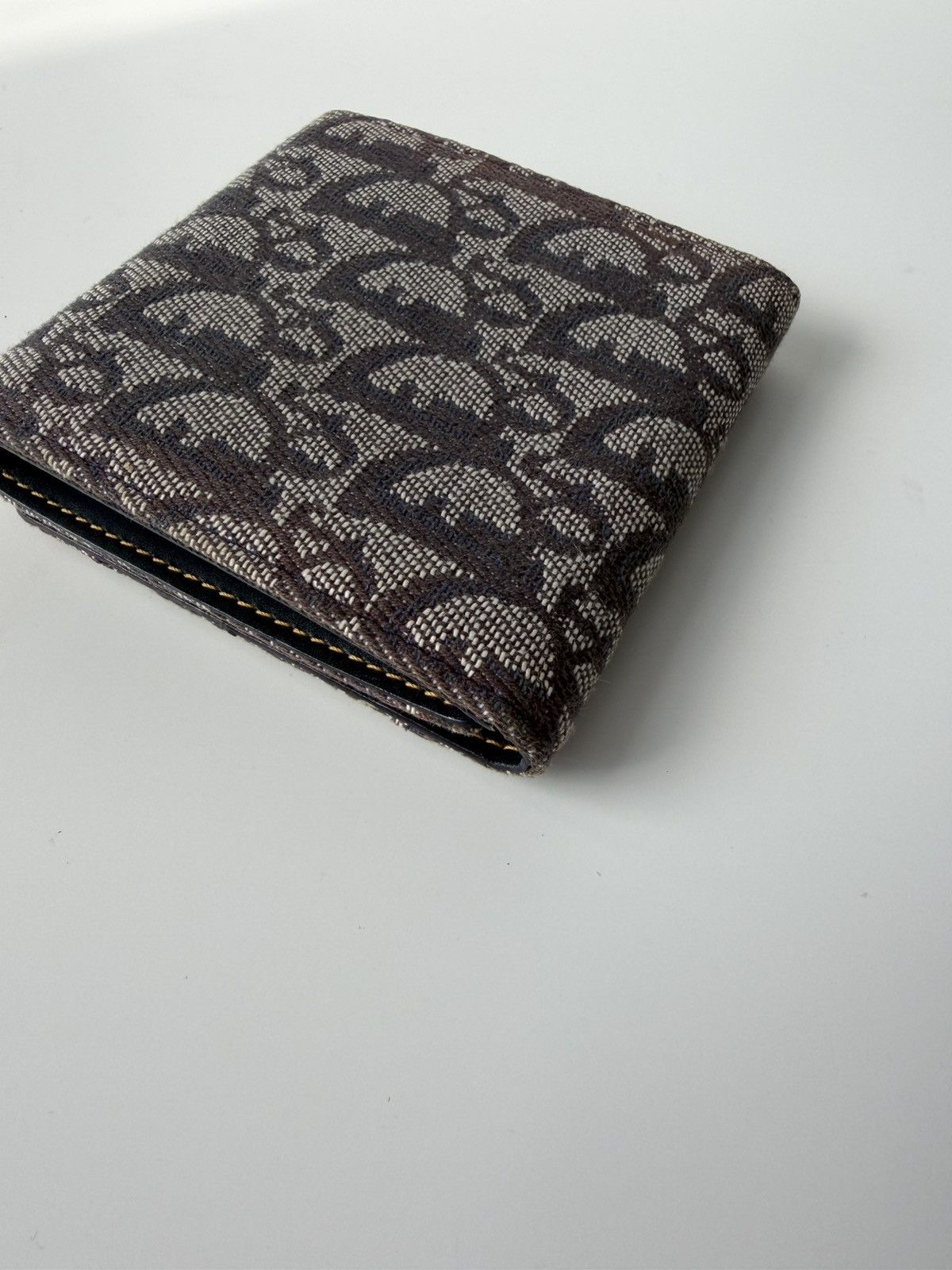 Dior trifold street chic monogram canvas and leather wallet