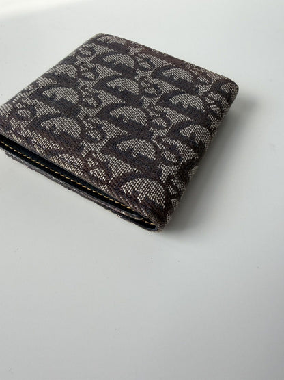 Dior trifold street chic monogram canvas and leather wallet
