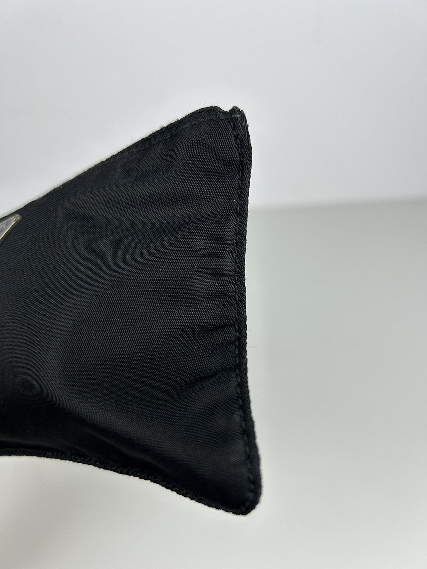 Prada nylon triangle logo mini pouch