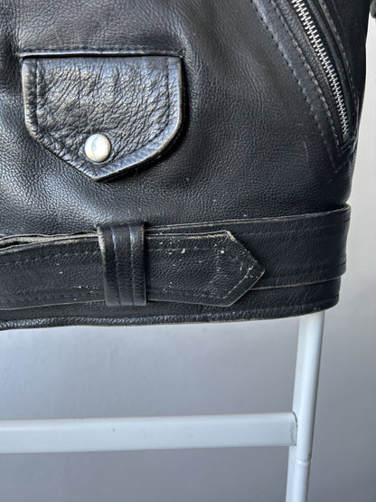 Vintage ramones biker leather jacket