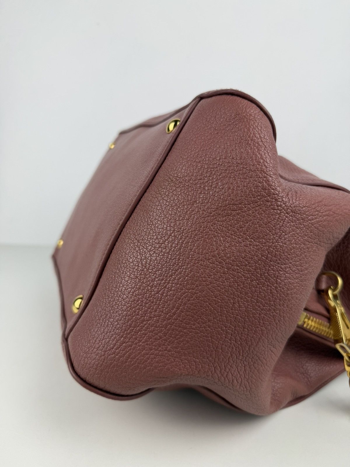 Miu Miu madras leather mini bowling bag