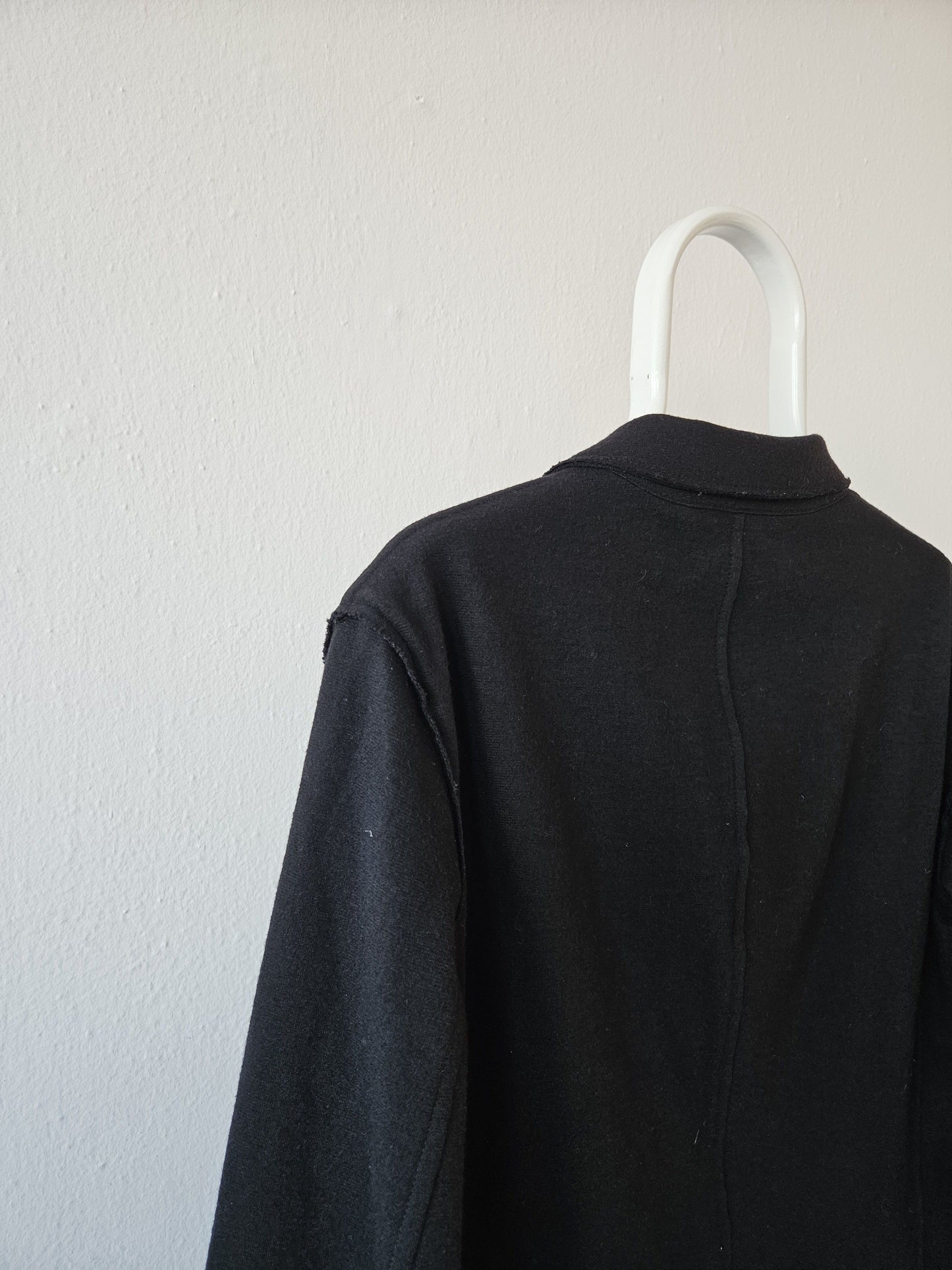 Lanvin quarter-lined wool raw edge blazer