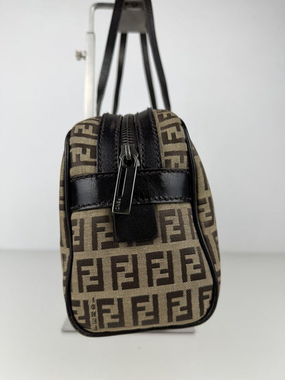 Fendi zucchino monogram canvas mini bowling bag