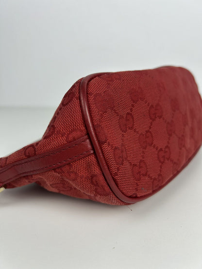 Vintage y2k gucci monogram canvas boat bag pochette