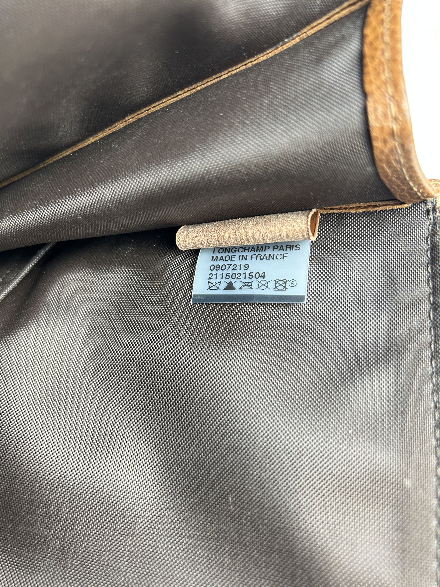 Longchamp leather laptop bag